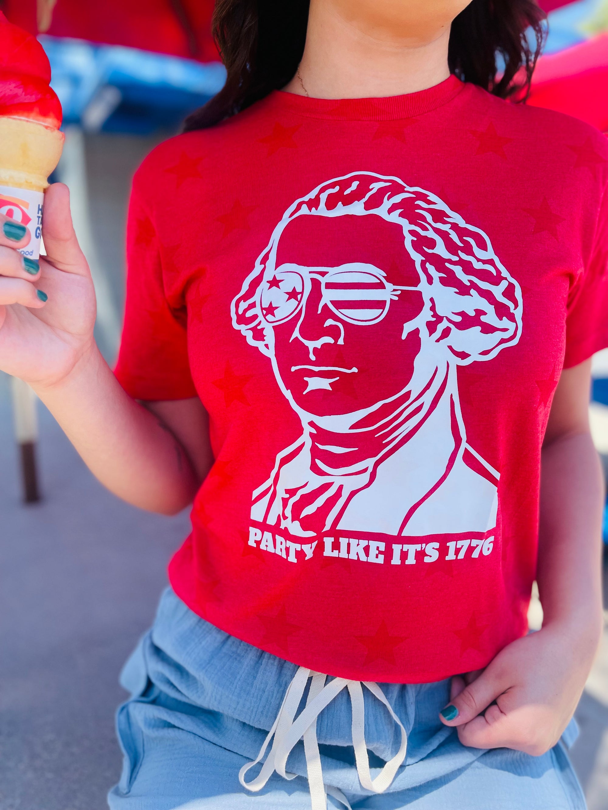 Party Like It's 1776 Red Star Graphic Tee