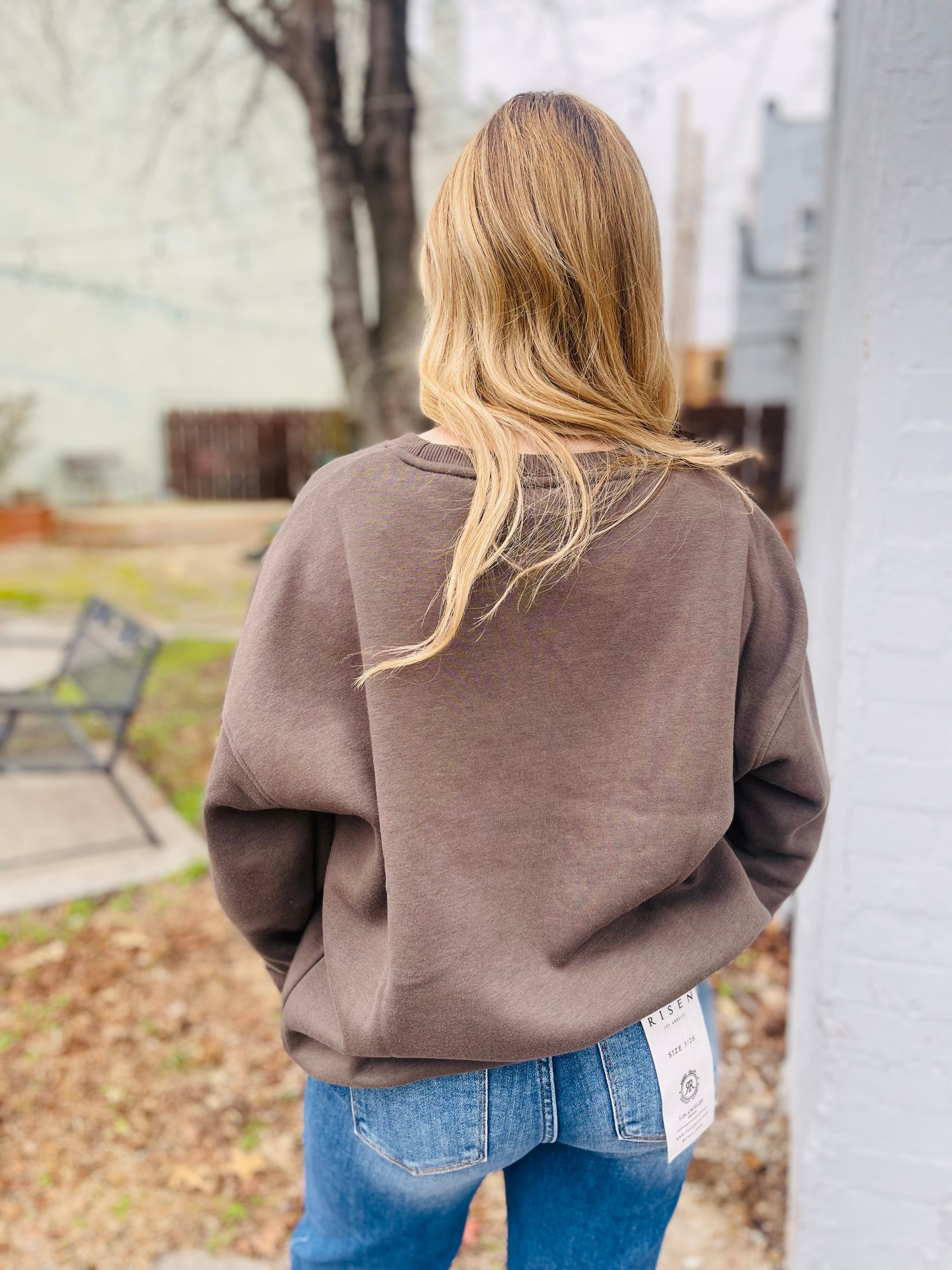 Dark Olive Oversized Fleece Sweatshirt