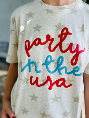 Party In The USA Puff Star Tee