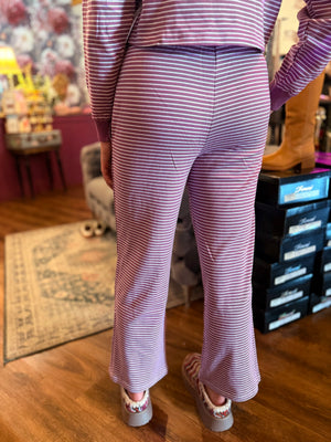 Mono B Mulberry Stripe Lounge Pants