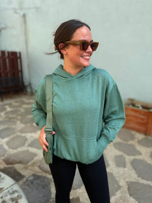 Mono B Sage Burnout Fleece Hoodie