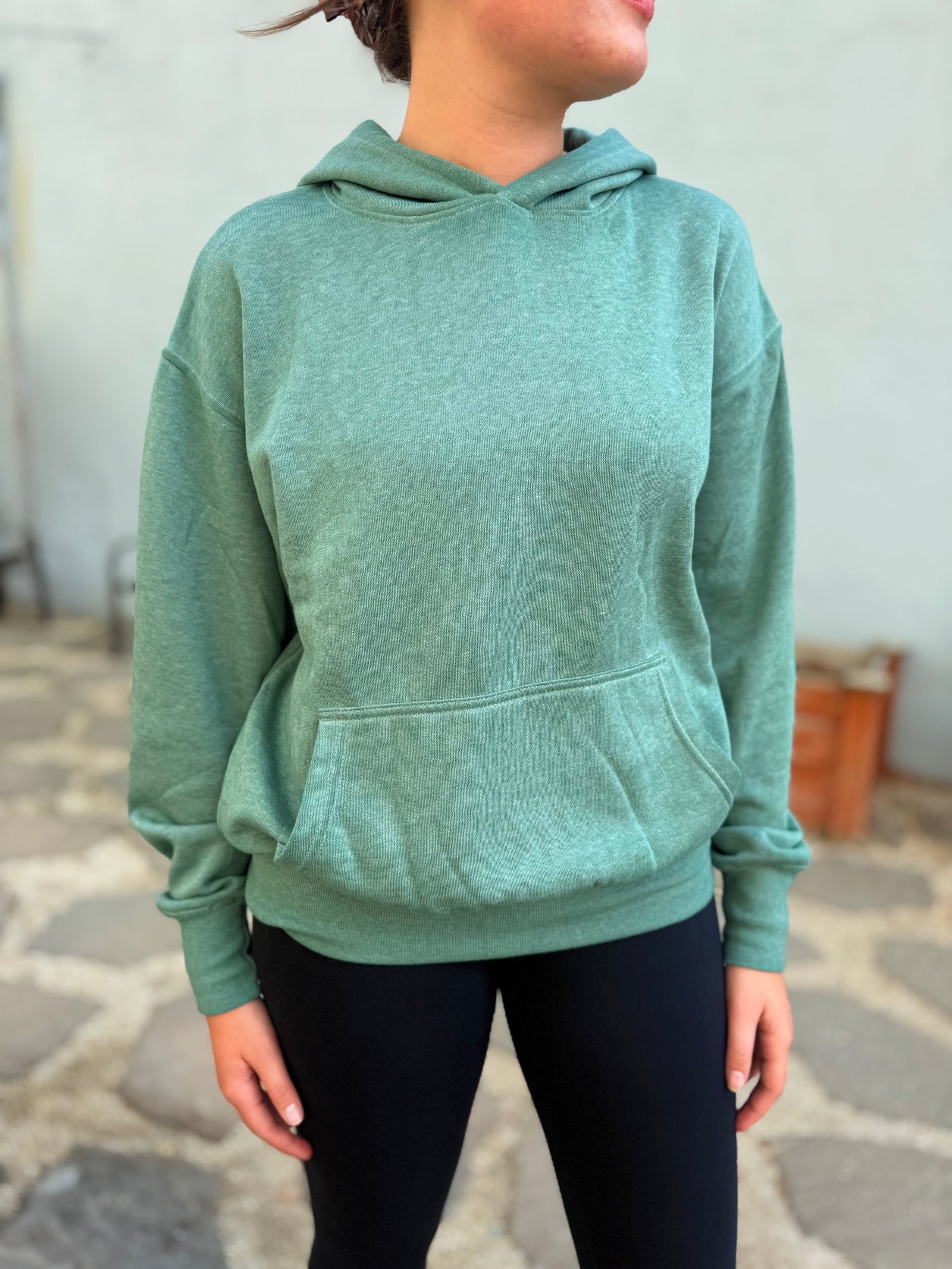 Mono B Sage Burnout Fleece Hoodie