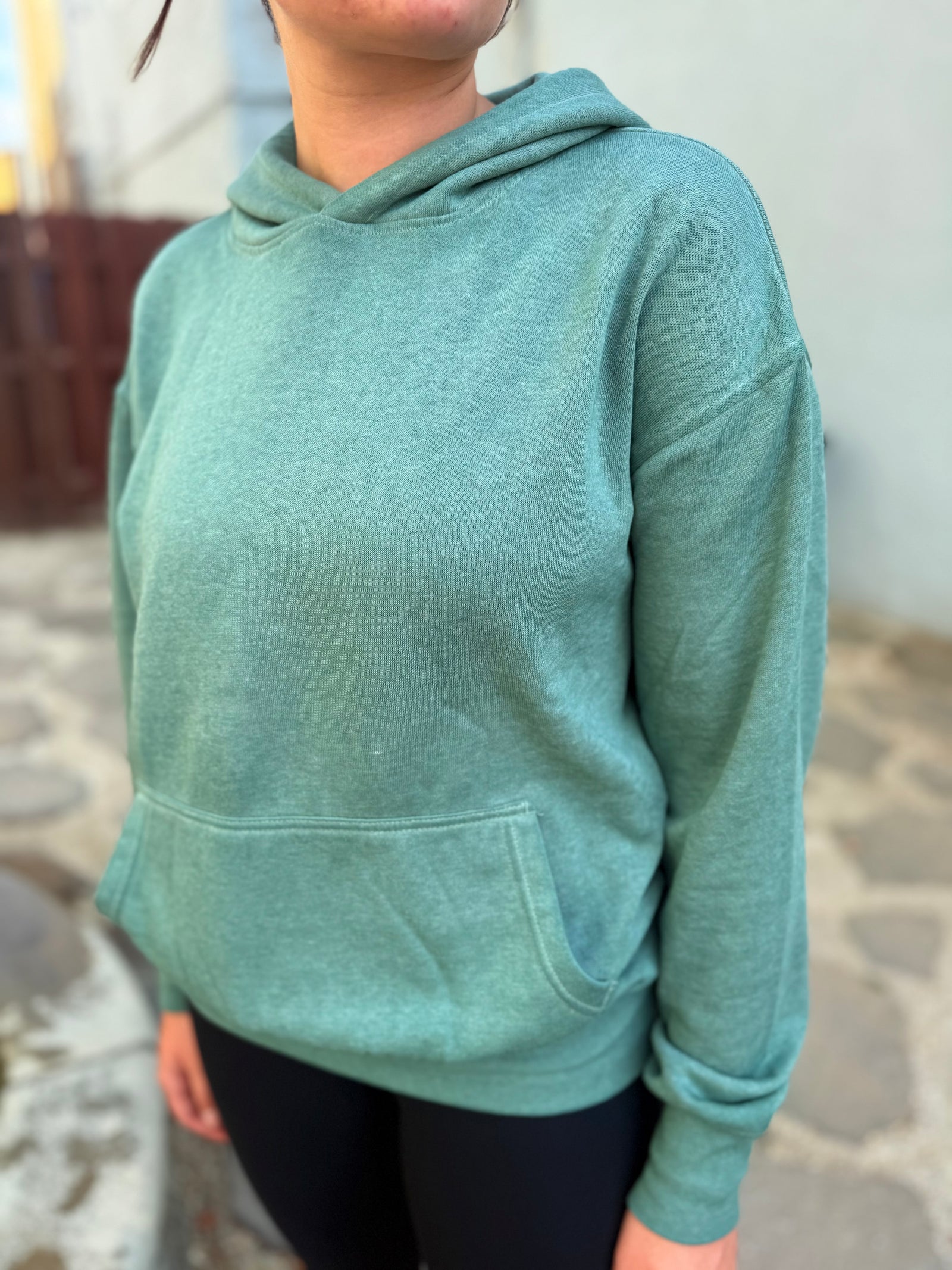 Mono B Sage Burnout Fleece Hoodie