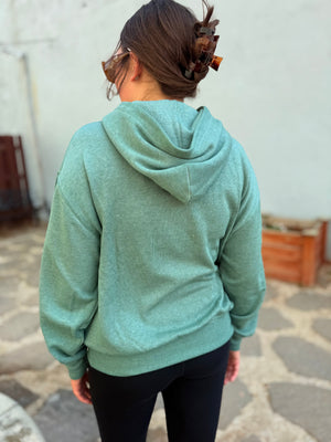 Mono B Sage Burnout Fleece Hoodie