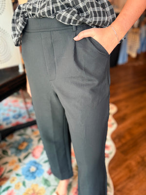 Mono B Jacquard Ribbed Tailored Trouser Pants