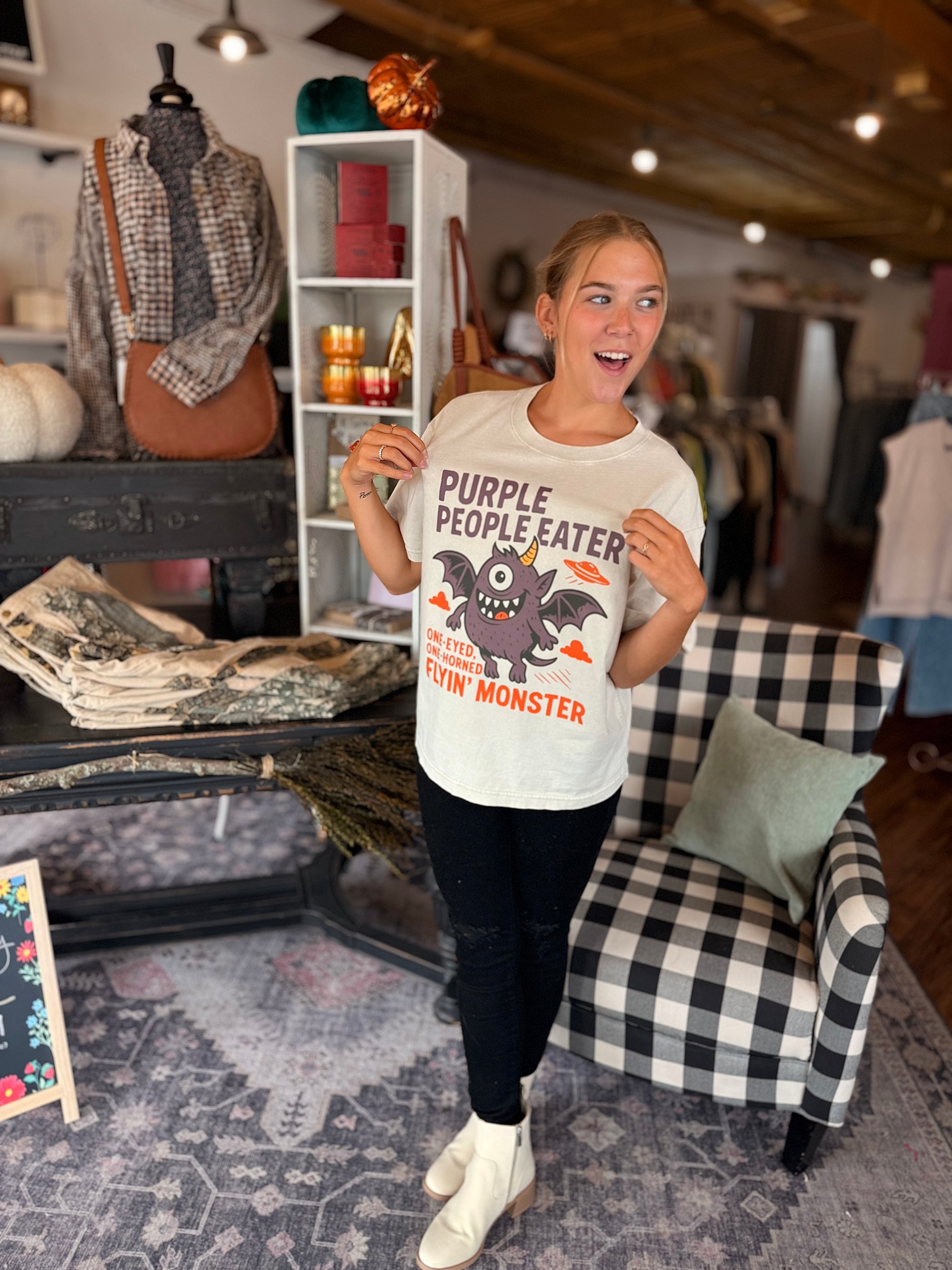 Purple People Eater Graphic T-Shirt