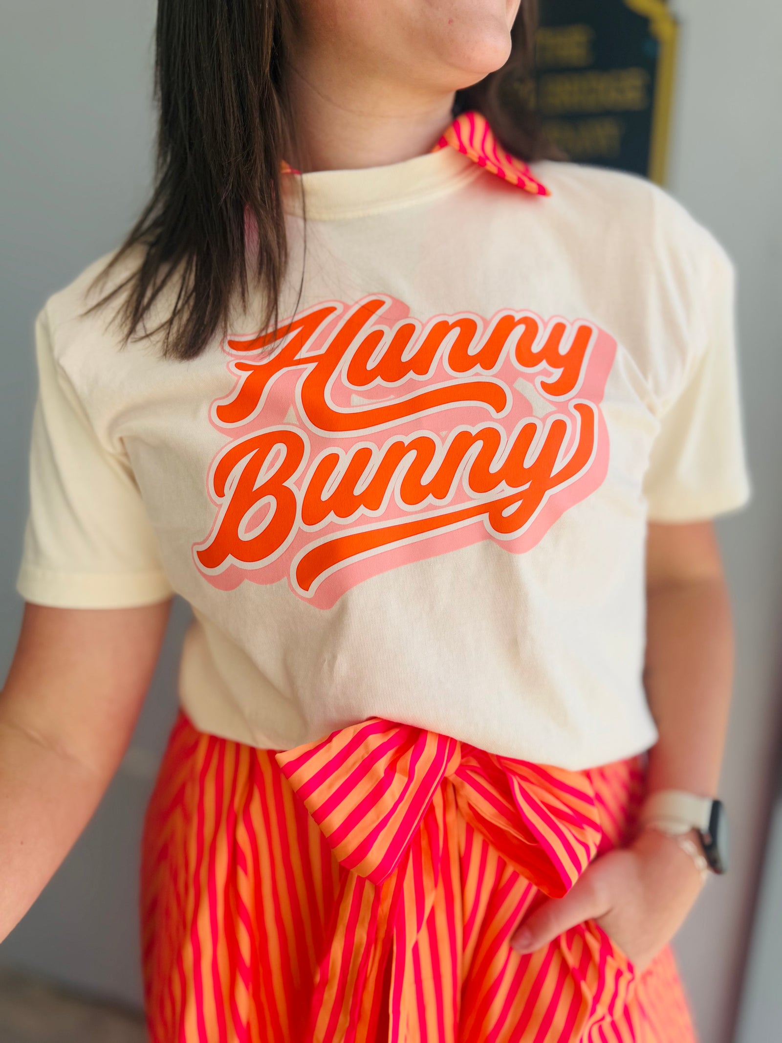 Comfort Colors Cream Honey Bunny Graphic Tee
