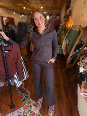 Mono B Coffee Bean Venice Flow High Waist Pant