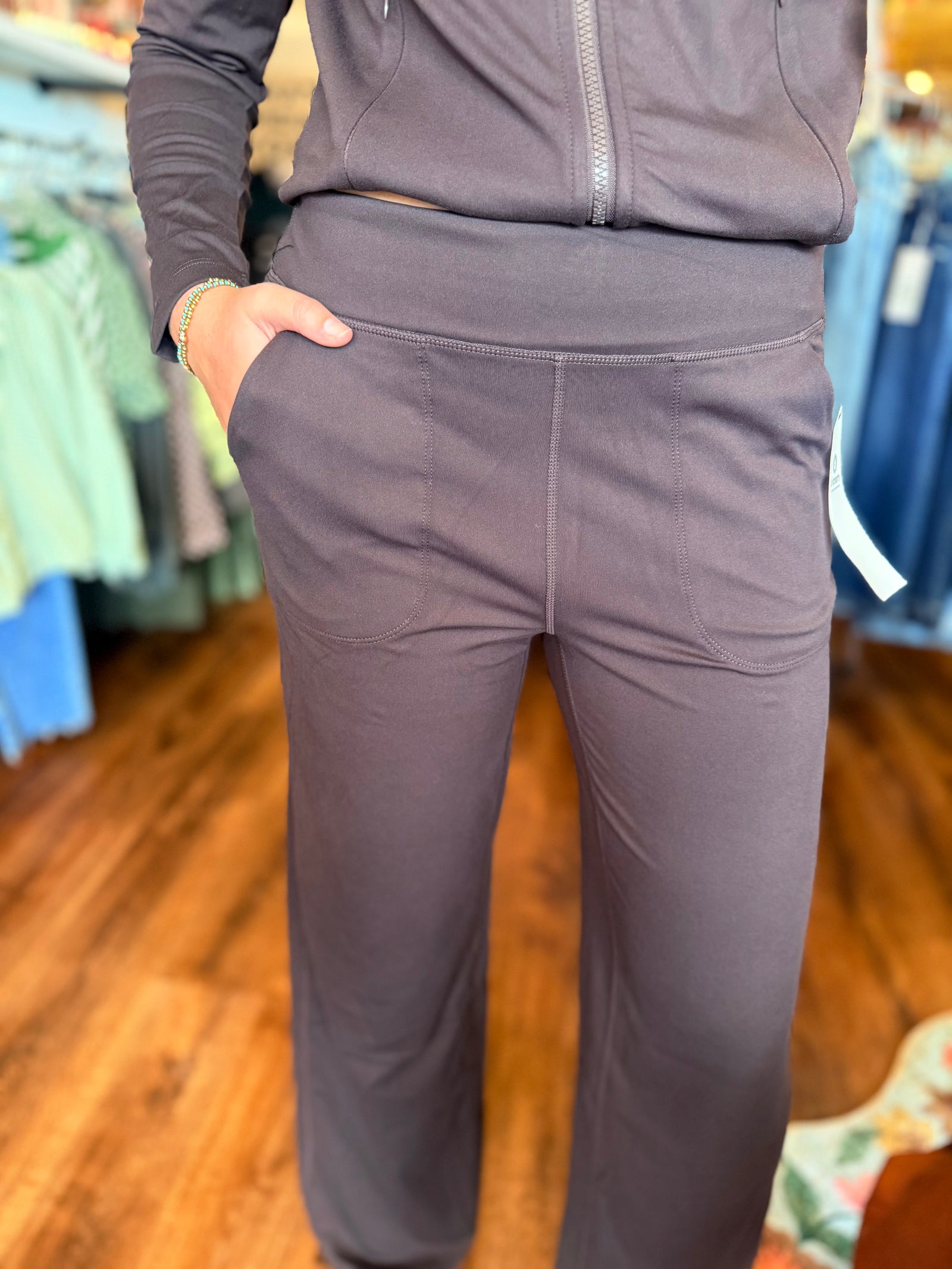 Mono B Coffee Bean Venice Flow High Waist Pant