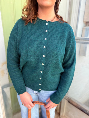 Staccato Hunter Green Button Down Cardigan