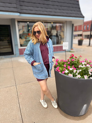 Mono B Boxy Cut Denim Jacket