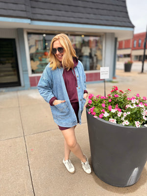 Mono B Boxy Cut Denim Jacket