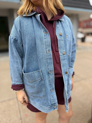 Mono B Boxy Cut Denim Jacket