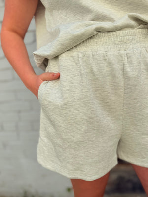 Oddi Grey Scuba Drawstring  Shorts