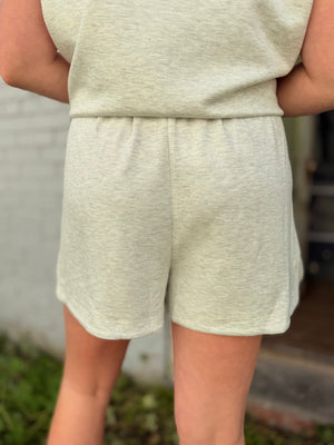 Oddi Grey Scuba Drawstring  Shorts