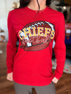 Chiefs Football Red Long Sleeve Tee