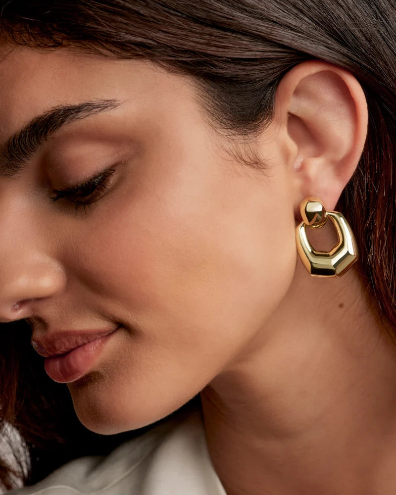 Kendra Scott Kaitlin Open Gold Metal Earring