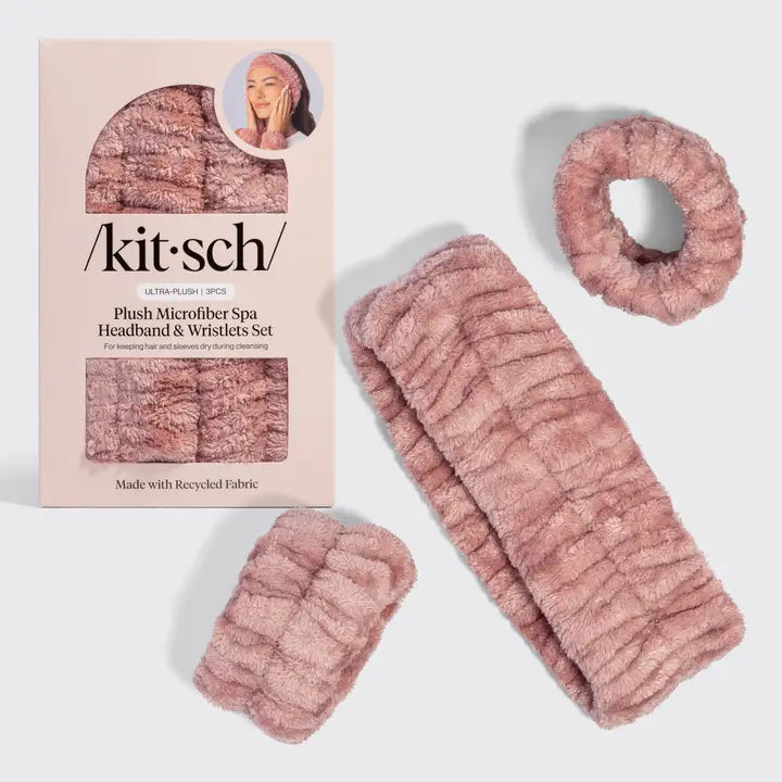 Kitsch Terracotta Spa Headband and Wristlets