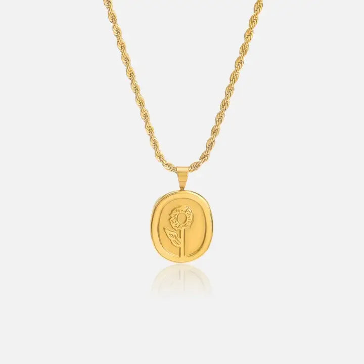 18K Stainless Steel Rose Necklace