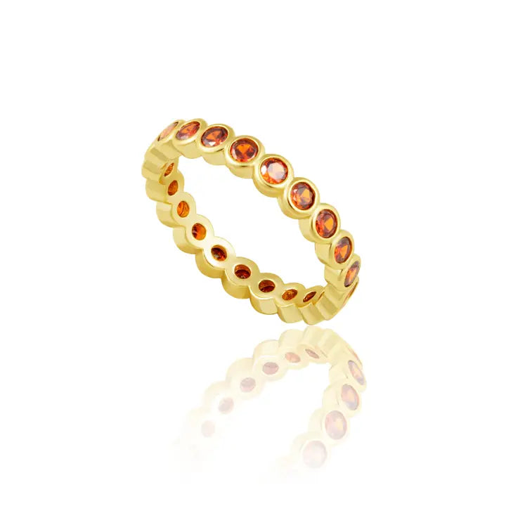 Sahira Celeste Eternity Ring - Orange