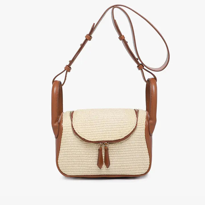 Jen & Co Susan Straw Large Handle Crossbody