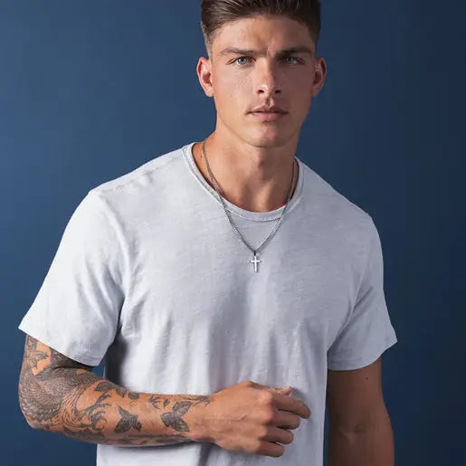 Waterproof Silver Cross Necklace