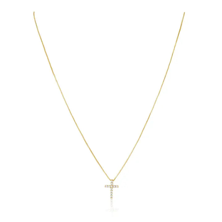 Sahira Raya Cz Cross Necklace