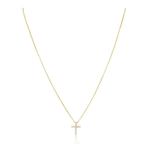 Sahira Raya Cz Cross Necklace