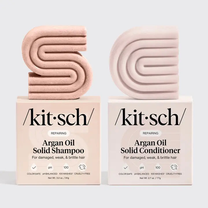Kitsch Argan Oil Shampoo & Conditioner Bar Combo