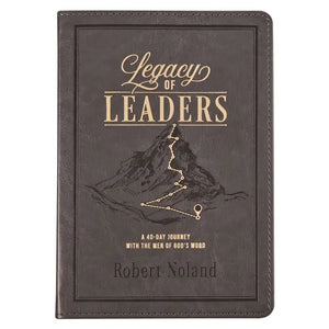 Legacy of Leaders Gray Faux Leather Devotional