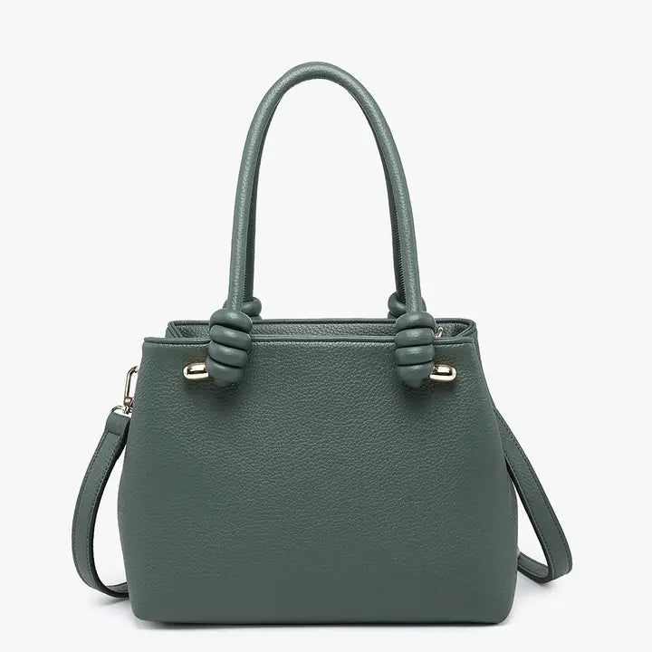 Blair Classic Satchel w/ Knotted Handles & Long Strap