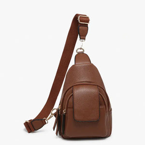 Jen & Co Sophia Sling Bag w/ Flapover Pocket