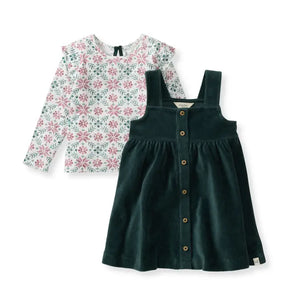 Burt's Bees Baby Poinsettia Organic Girl Tee & Dress Set