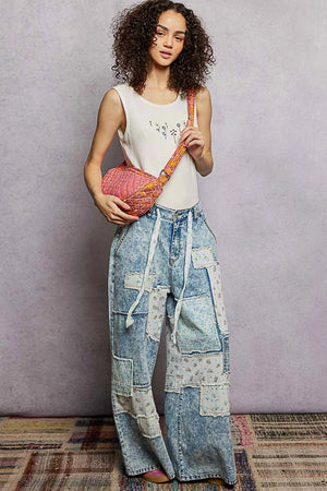 Pol Pink + Yellow Essential Quilted Floral Bag