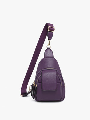 Jen & Co Sophia Sling Bag w/ Flapover Pocket