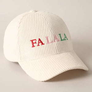 Off White FA LA LA Embroidered Corduroy Ball Cap