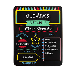 First and Last Day of School Reversible Chalkboard