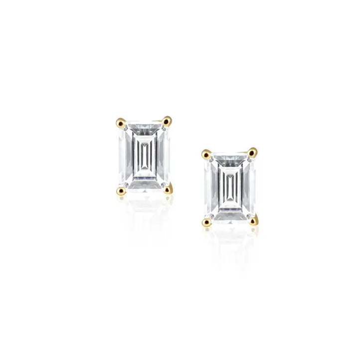 Sahira Katie Emerald Cut Studs