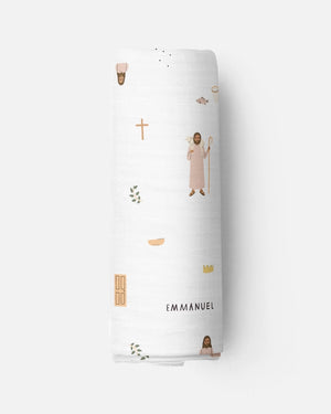 Jesus Muslin Swaddle Baby Blanket