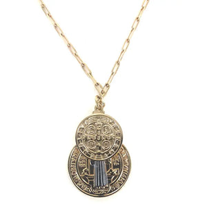 Sahira St. Benedict Coin Necklace