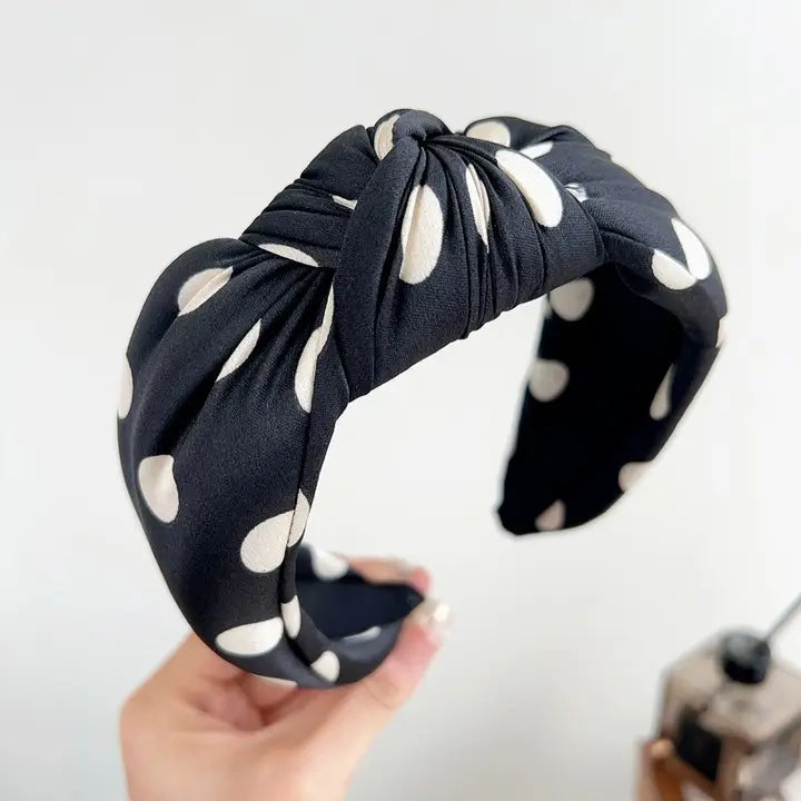 Polka Dot Knotted Headband