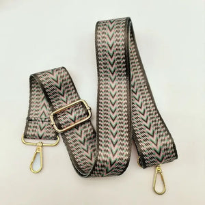 Black Checkered Crossbody Belt Bag w/ Chain