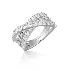 Sahira Rachel Criss-Cross Pave Ring