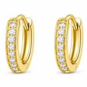 Sahira Maria Pave Gold Huggies