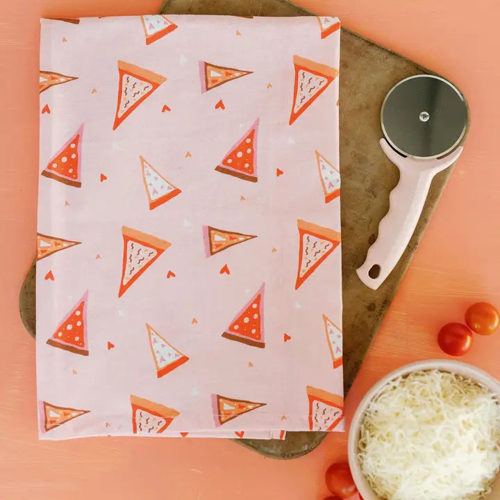 Pizza Pattern Tea Towel