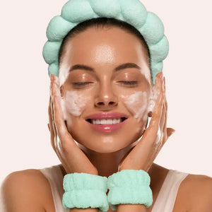 Headband + Wristband Face Wash Set