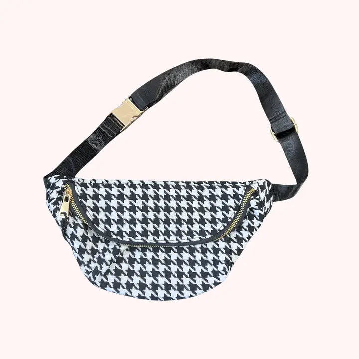 Properly Improper Houndstooth Fanny Pack