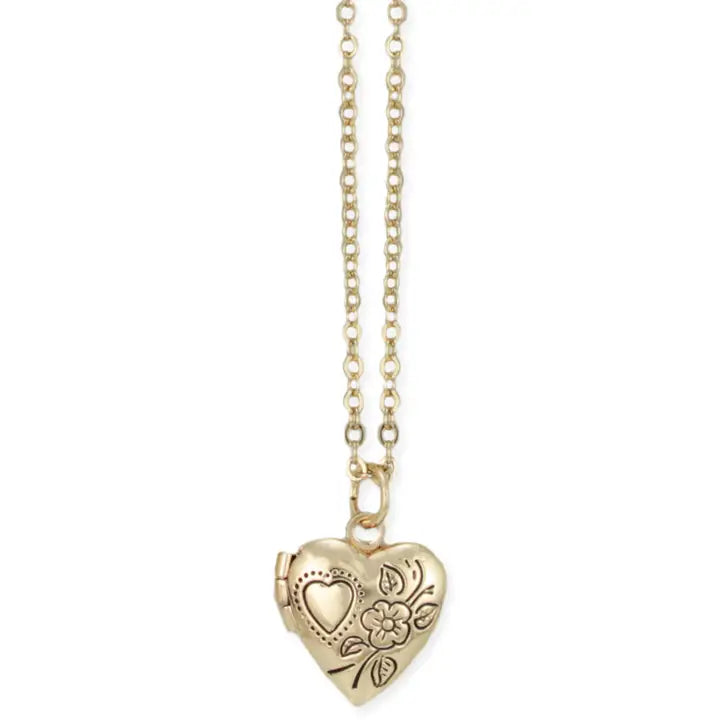 Zad Little Love Gold Heart Locket Necklace