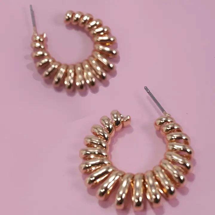 Classic Coiled Titanium Hoop Earrings