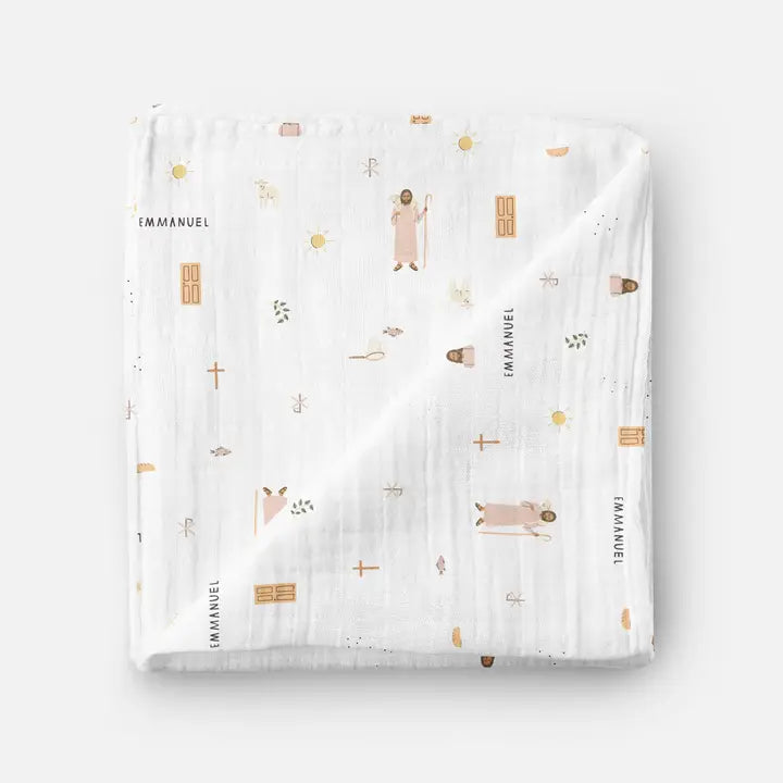 Jesus Muslin Swaddle Baby Blanket